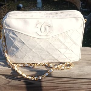 Authentic lambskin Chanel camera bag